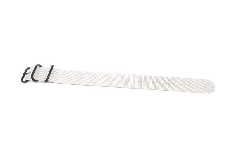 Da Luca Ballistic Nylon Military 1 Piece Watch Strap - White (PVD Buckle) : 26mm - Image 4